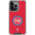 NBA Detroit Pistons Distressed iPhone 15 Pro Clear Case